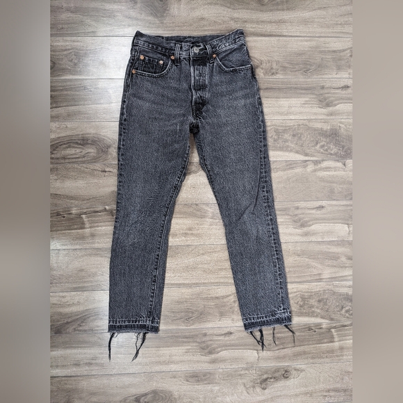 Levi's Denim - Levi's 501 Skinny Washed Black Size 24